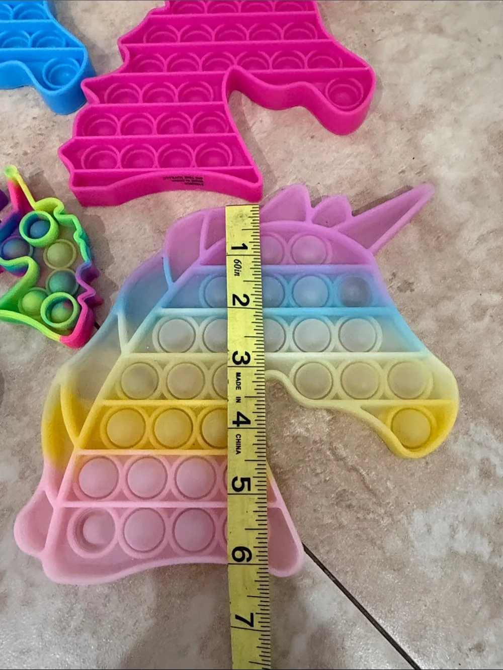 Large Pop it Kids Rainbow Fidget Toy Set - Multicolor